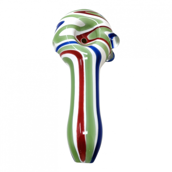 4.5" DOUBLE TUBE WIG WAG ART HAND PIPE